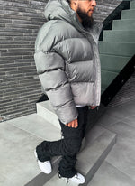 Vintage Puffer Jacket - Grey