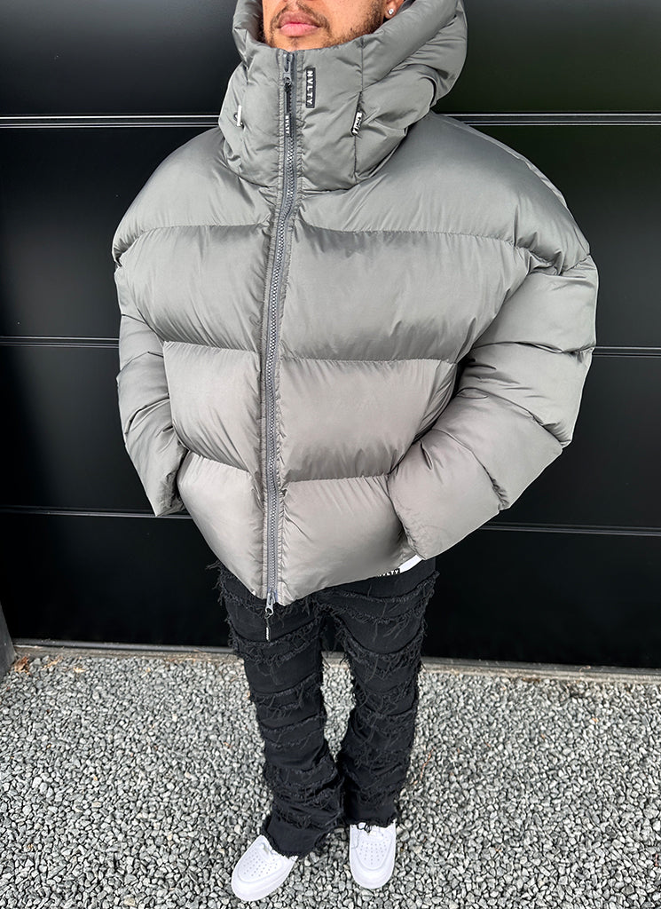 Vintage Puffer Jacket - Grey