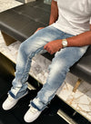 Vintage Flare Sunfaded Jeans - Blue