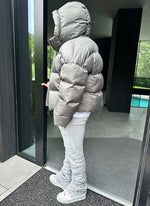 Vintage Puffer Jacket - Grey