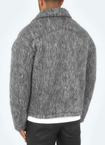 Mohair Zipper Jacket - Grey