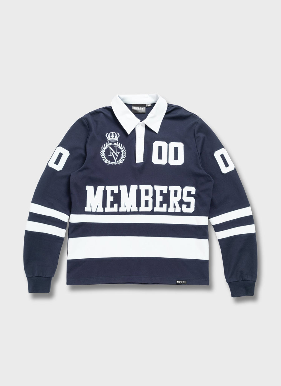 Members Royal Rugby Shirt - Navy