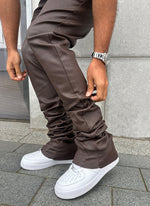 Vintage Stacked Wax Jeans - Brown