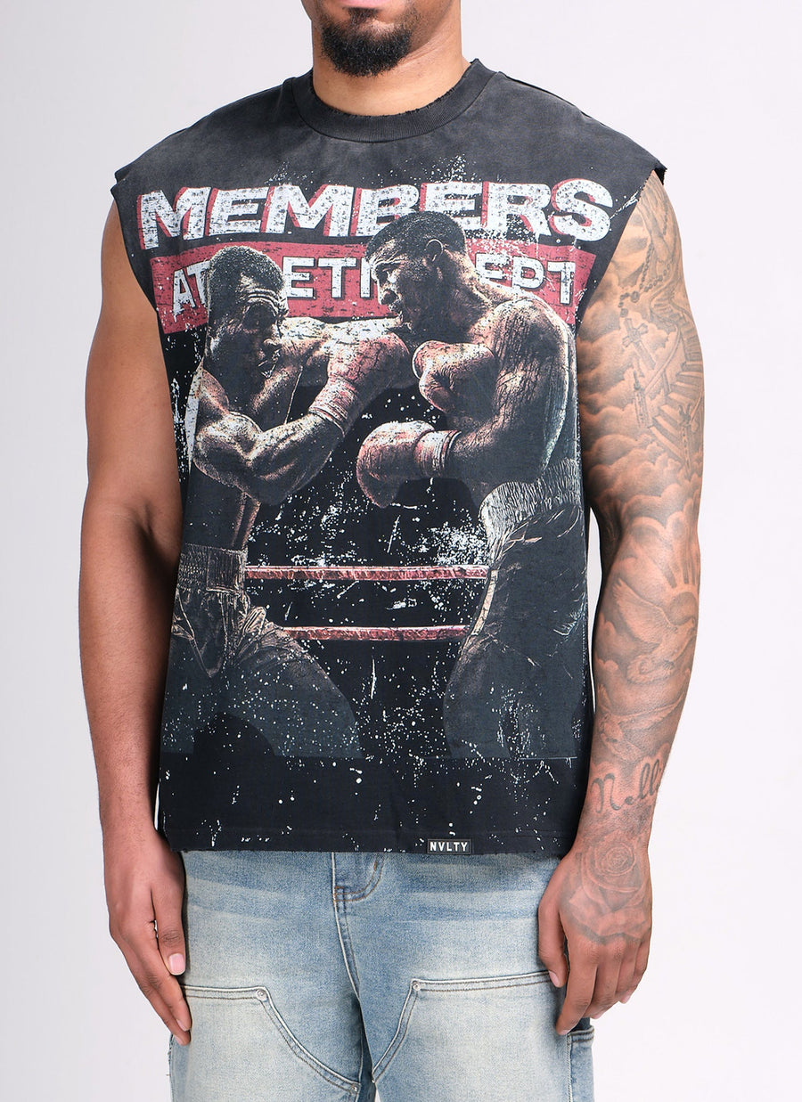 Members Athletic Dept Sleeveless T-Shirt - Black