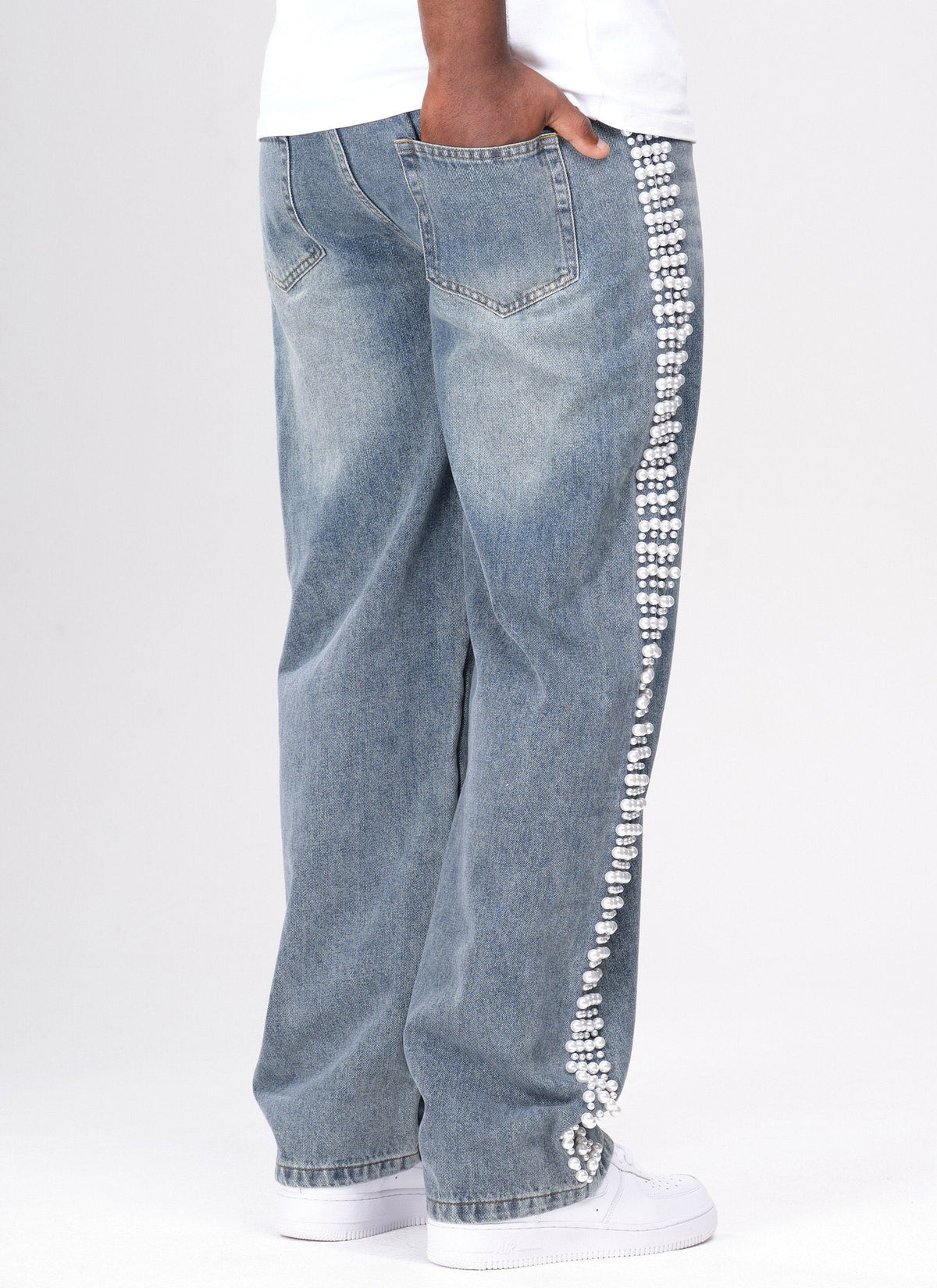 Vintage Pearl Jeans - Blue