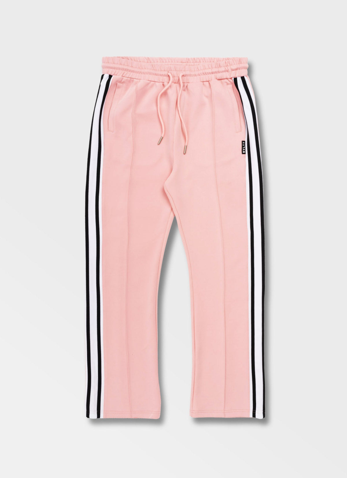 Panelled Luxe Track Pants - Baby Pink