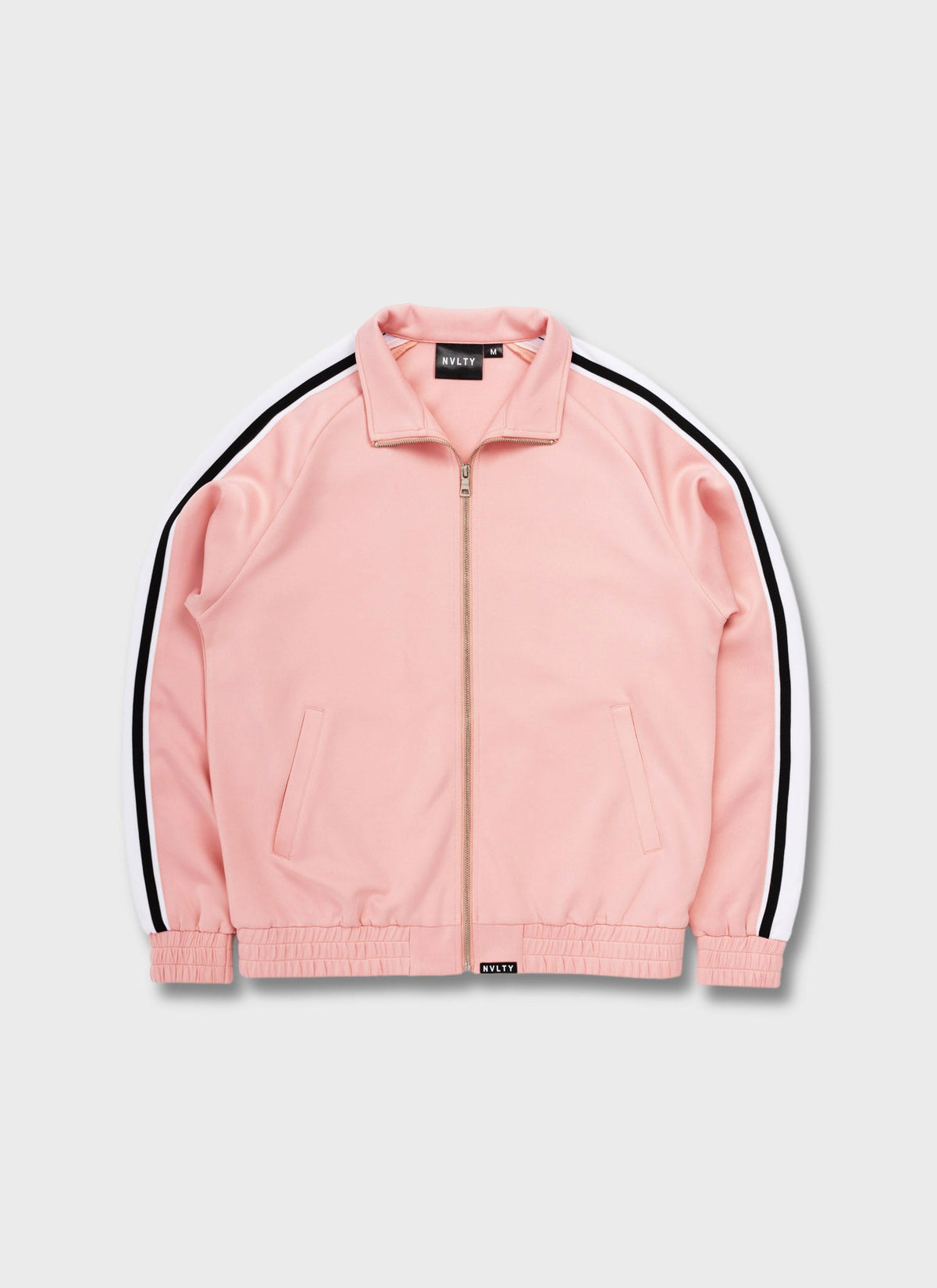 Panelled Luxe Track Jacket - Baby Pink