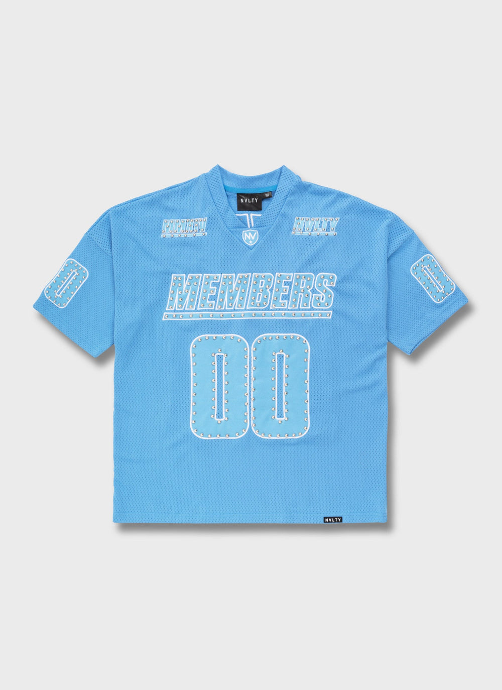 Members Studded Jersey - Baby Blue