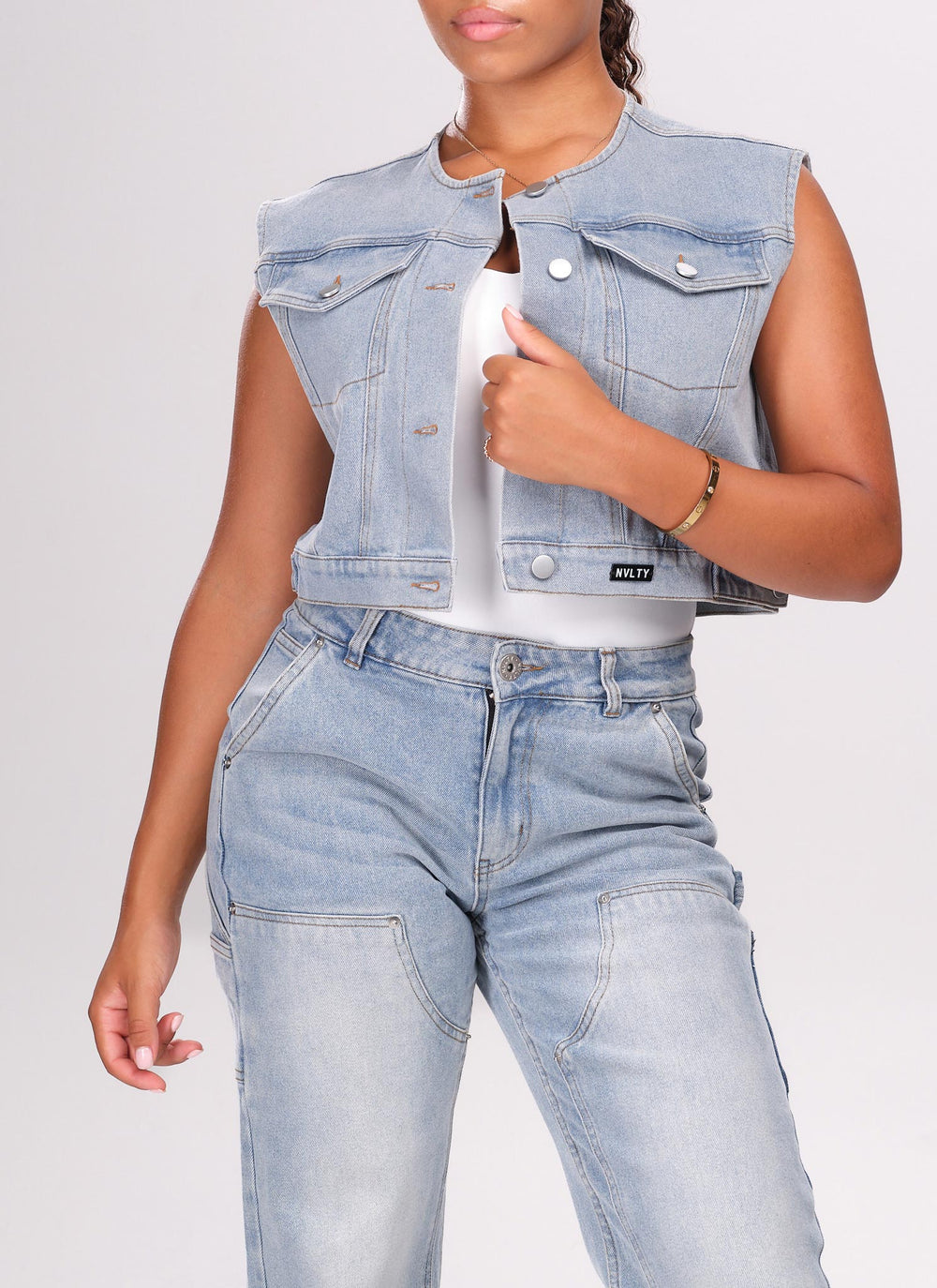 Vintage Denim Vest - Blue