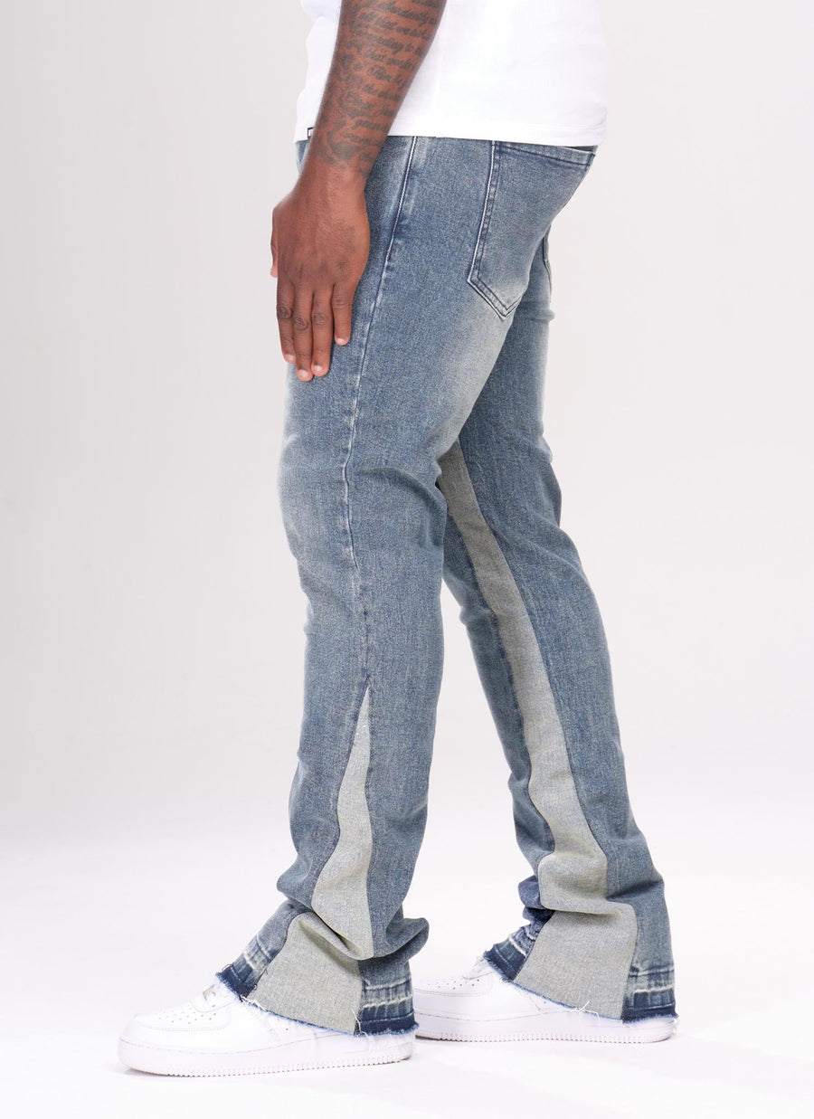 Jean évasé vintage - Bleu 