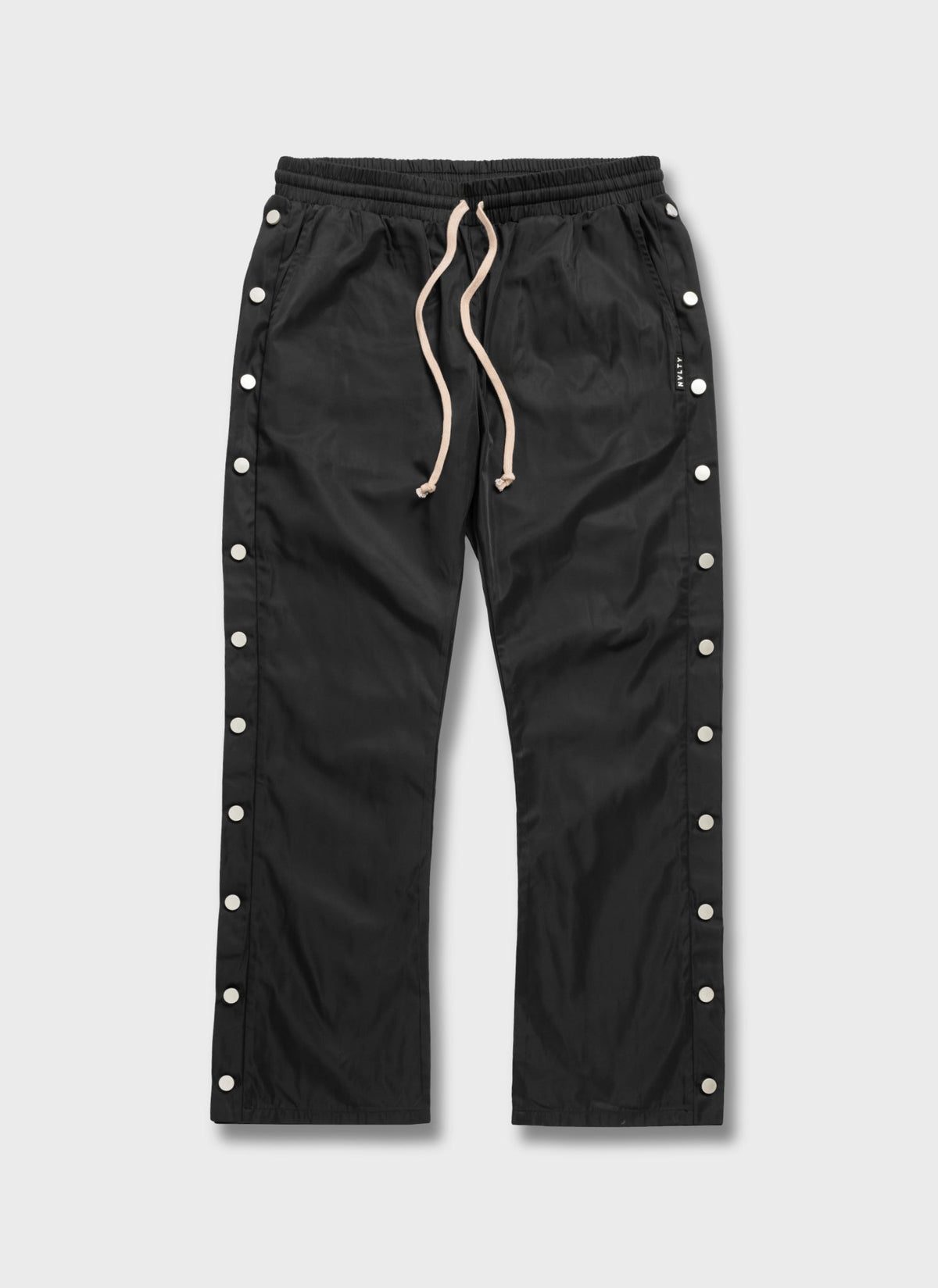Nylon Snapper Track Pants - Black