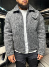 Mohair Zipper Jacket - Grey