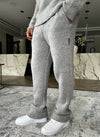 Mohair Flare Joggers - Grey