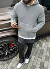 Heavyweight Knitted Hoodie - Grey