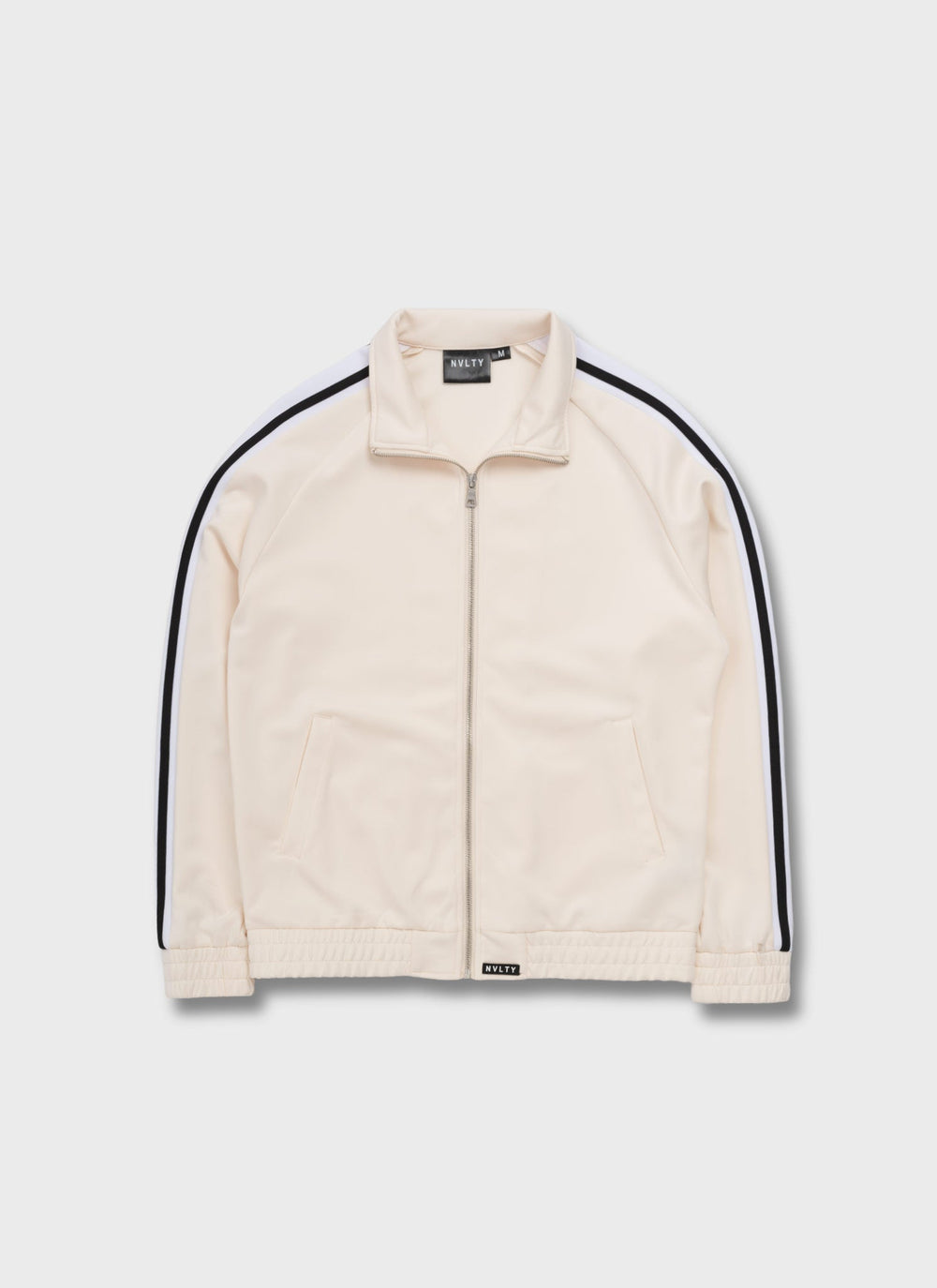 Panelled Luxe Track Jacket - Ivory