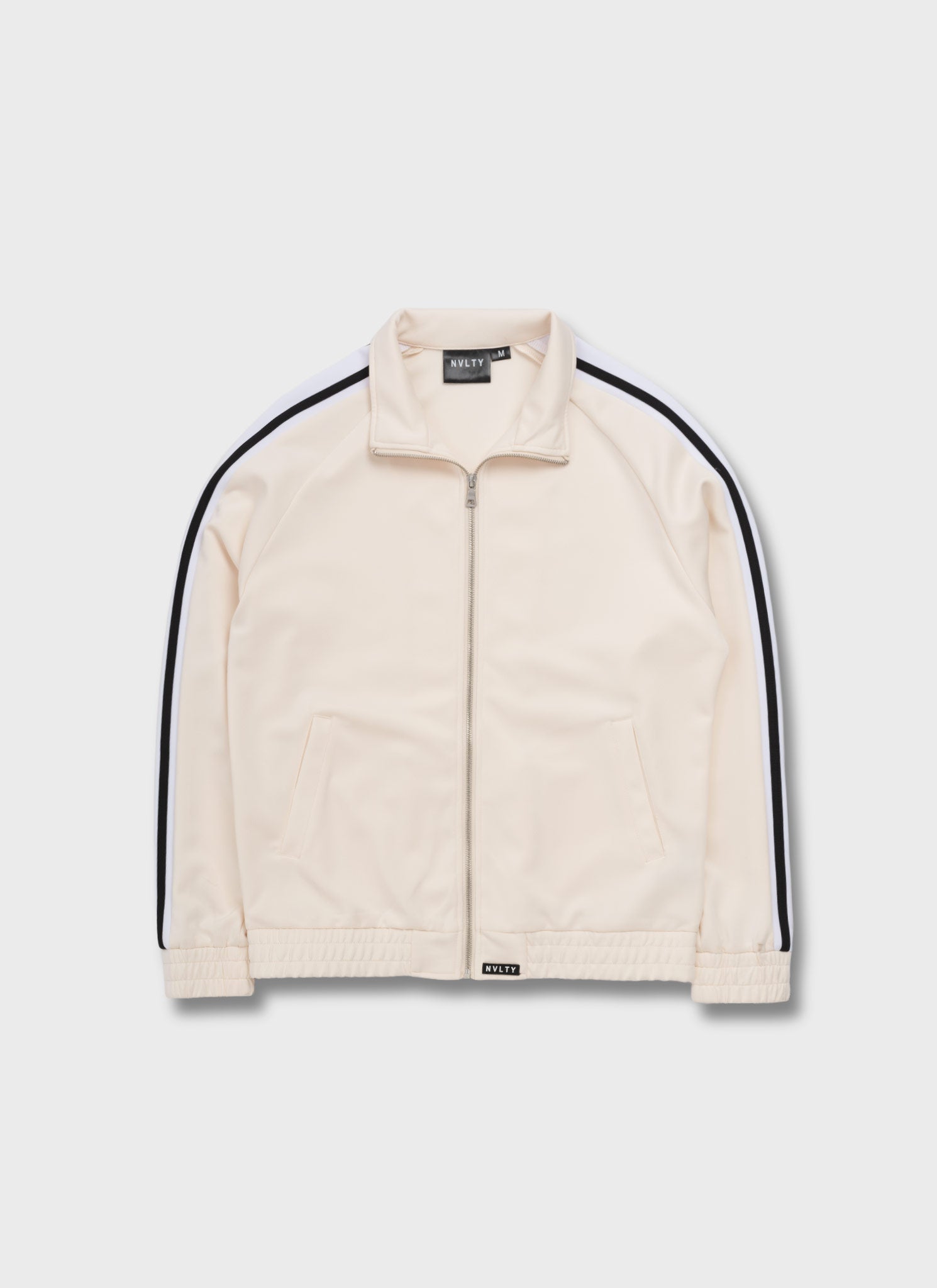Panelled Luxe Track Jacket - Ivory