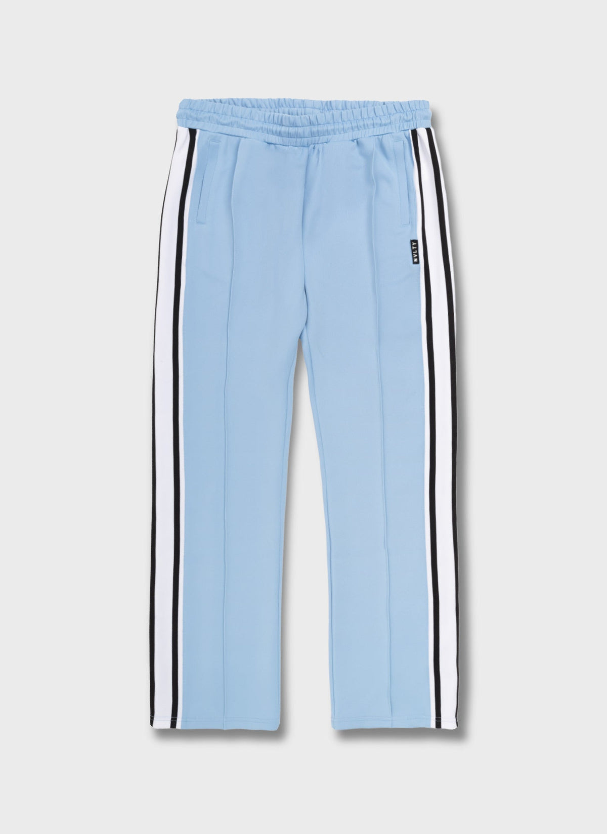 Panelled Luxe Track Pants - Baby Blue