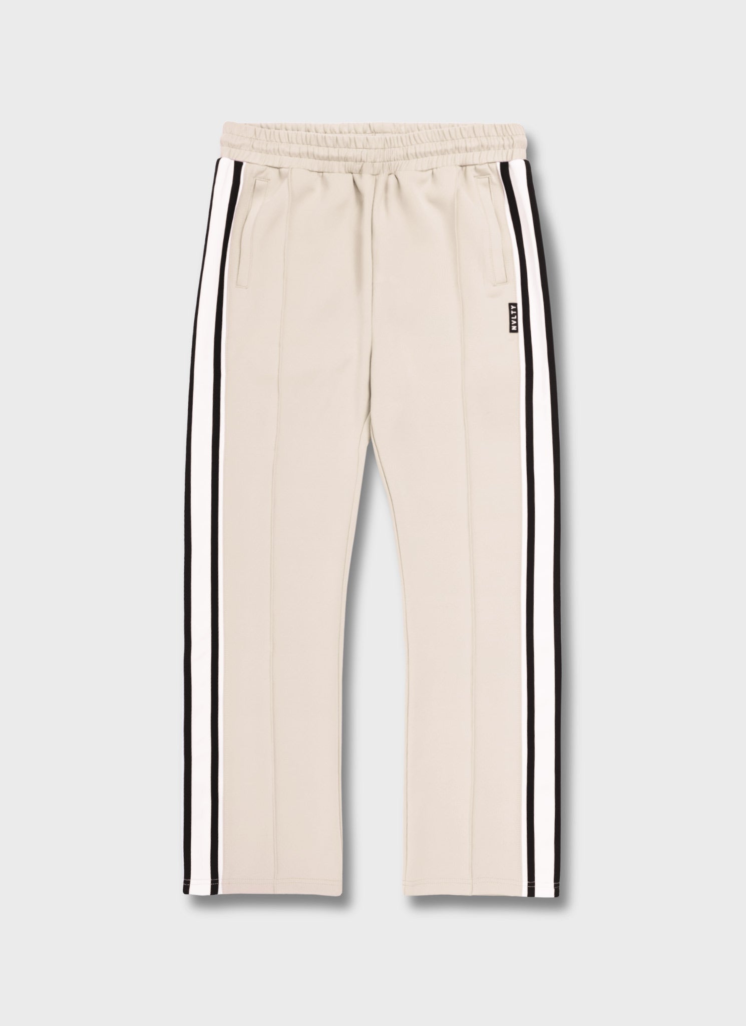 Panelled Luxe Track Pants - Ivory