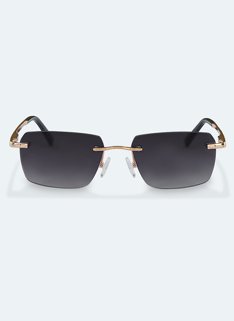 Frameless Tint Sunglasses - Gold