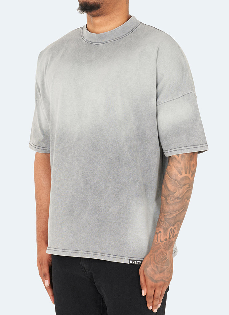 Vintage Sunfaded Drop Shoulder T-Shirt - Grey