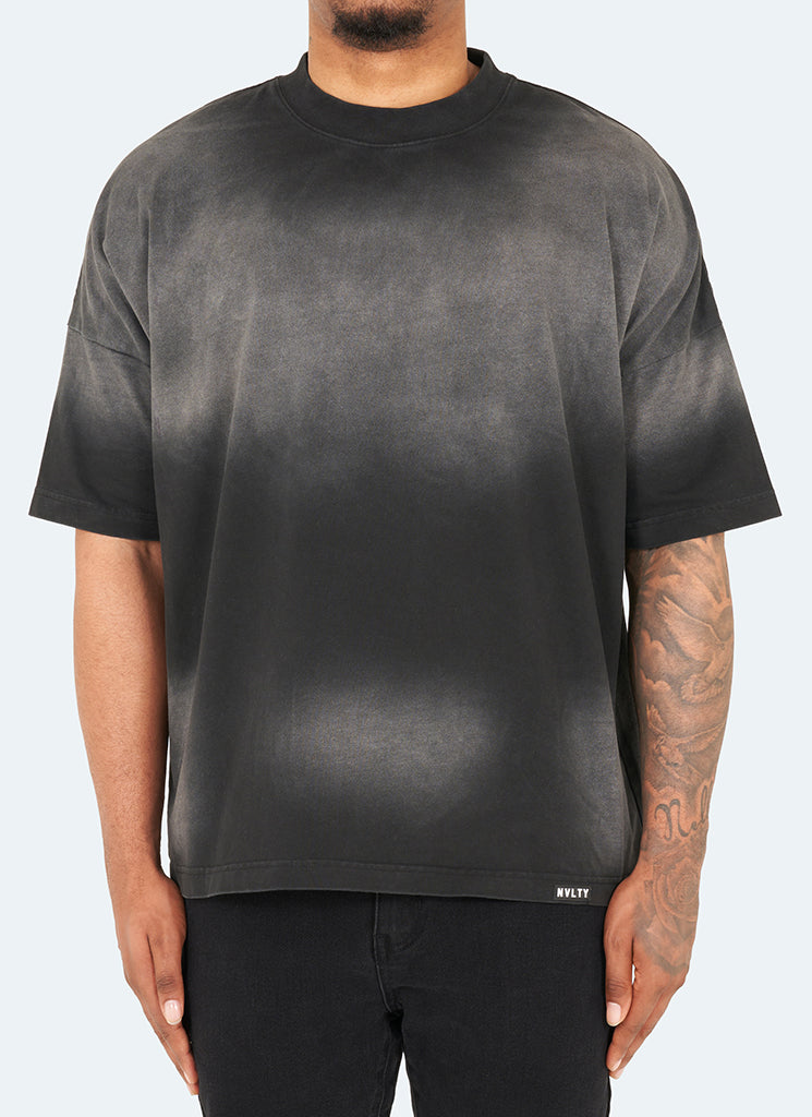 Vintage Sunfaded Drop Shoulder T-Shirt - Black