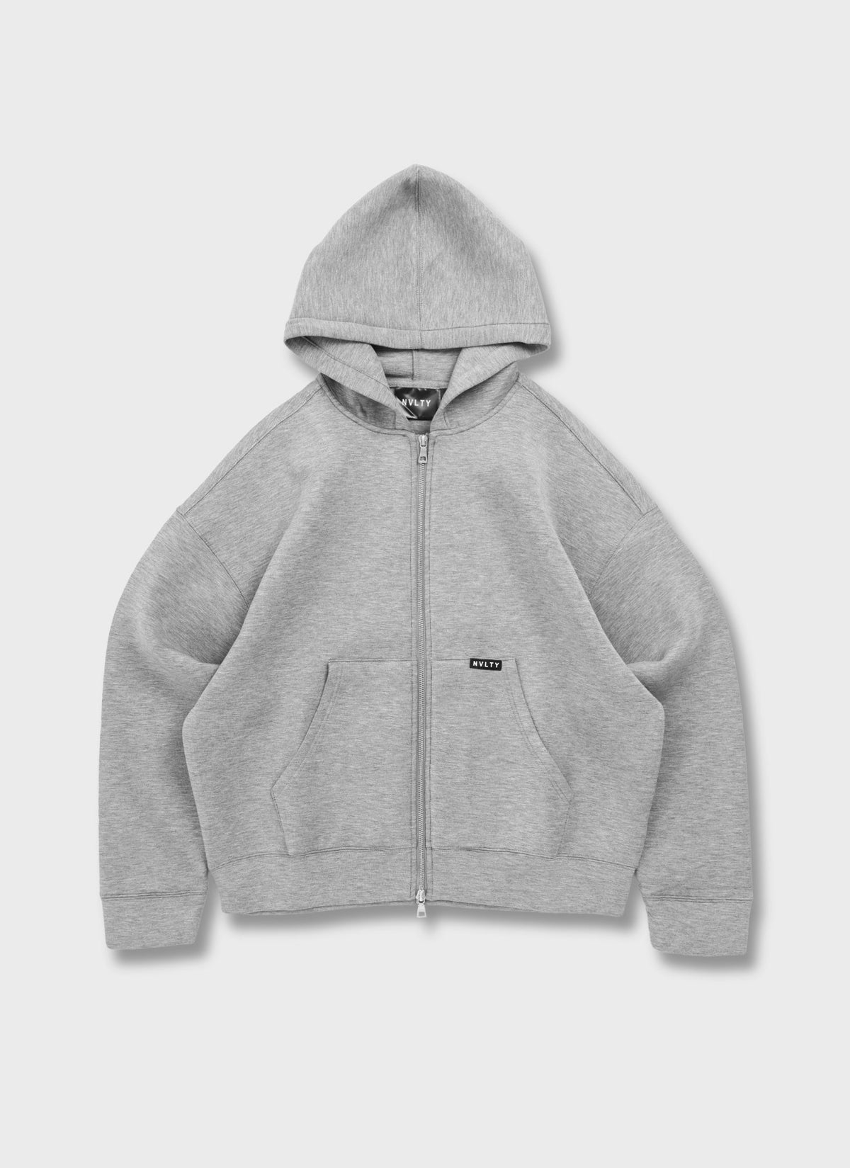 Scuba Structured Zip Hoodie - Grey