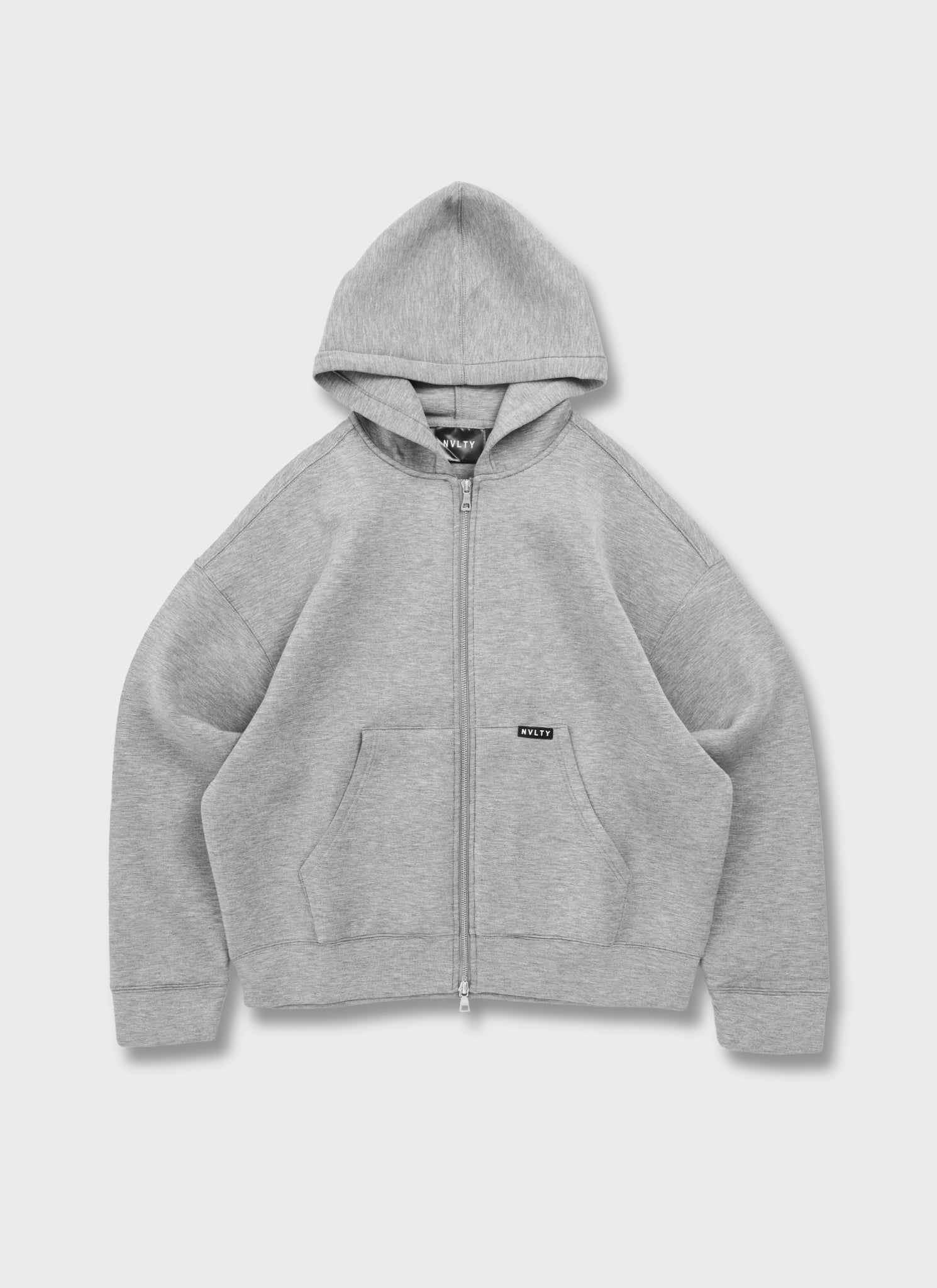 Scuba Structured Zip Hoodie - Grey