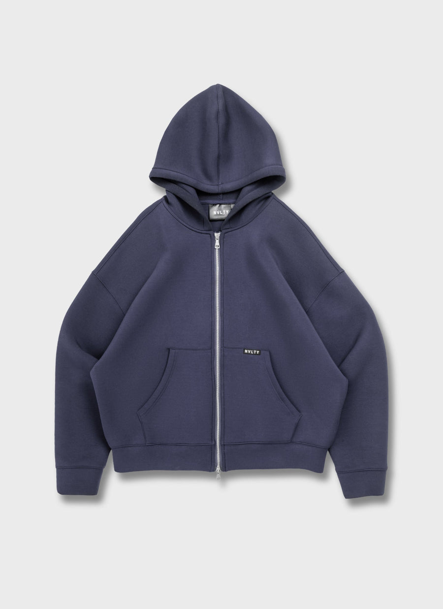 Scuba Structured Zip Hoodie - Navy