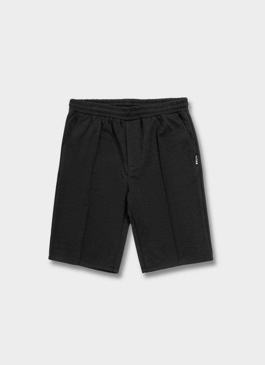 Twill Pleat Shorts - Black