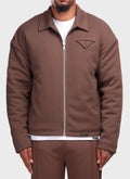 Twill Pocket Square Jacket - Brown