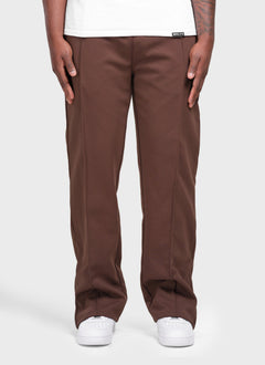 Twill Pleat Pants - Brown