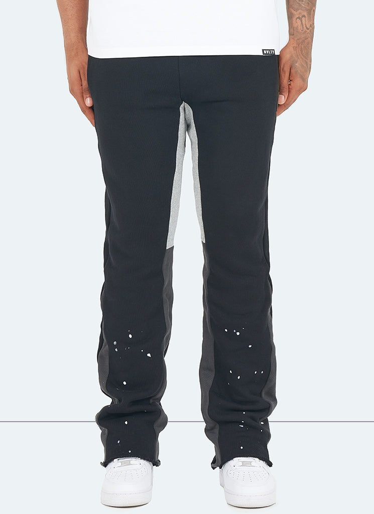 Vintage Flare Paint Joggers – Schwarz