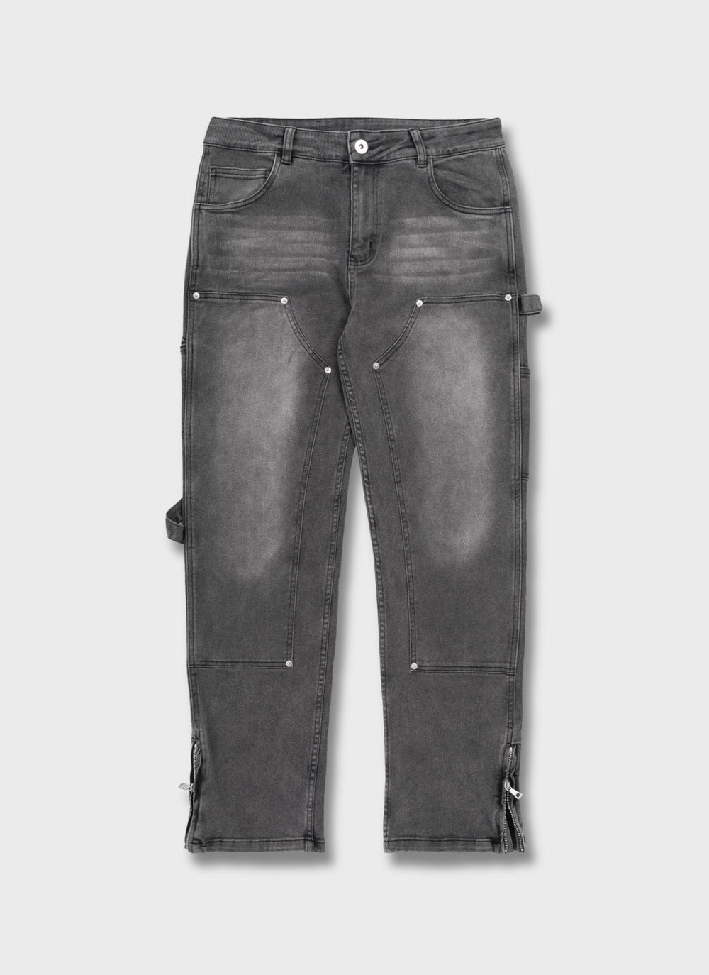 Vintage Carpenter Rivet Jeans - Grey