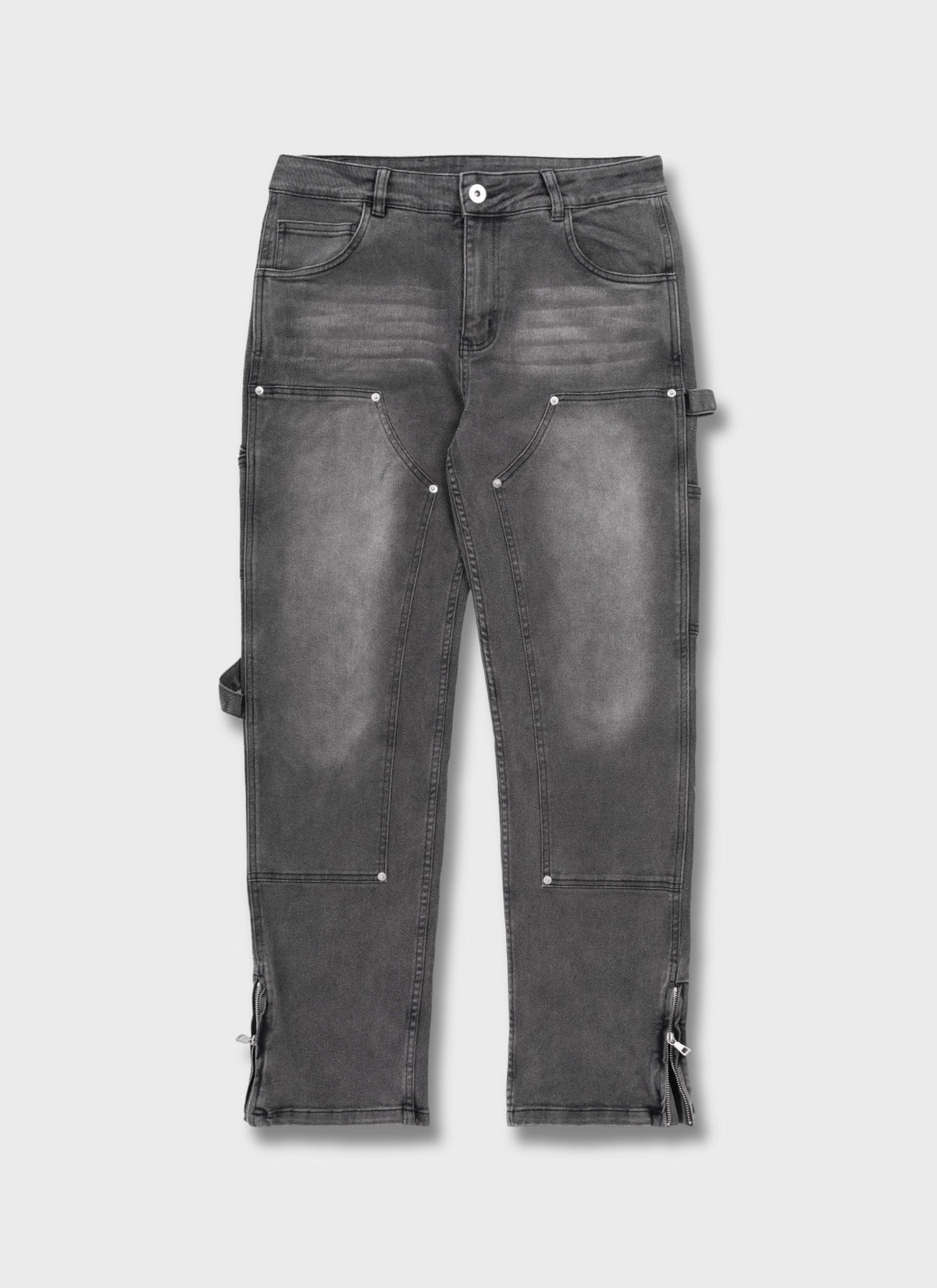 Vintage Carpenter Rivet Jeans - Grey