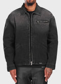Vintage Deep Fade Denim Jacket - Black