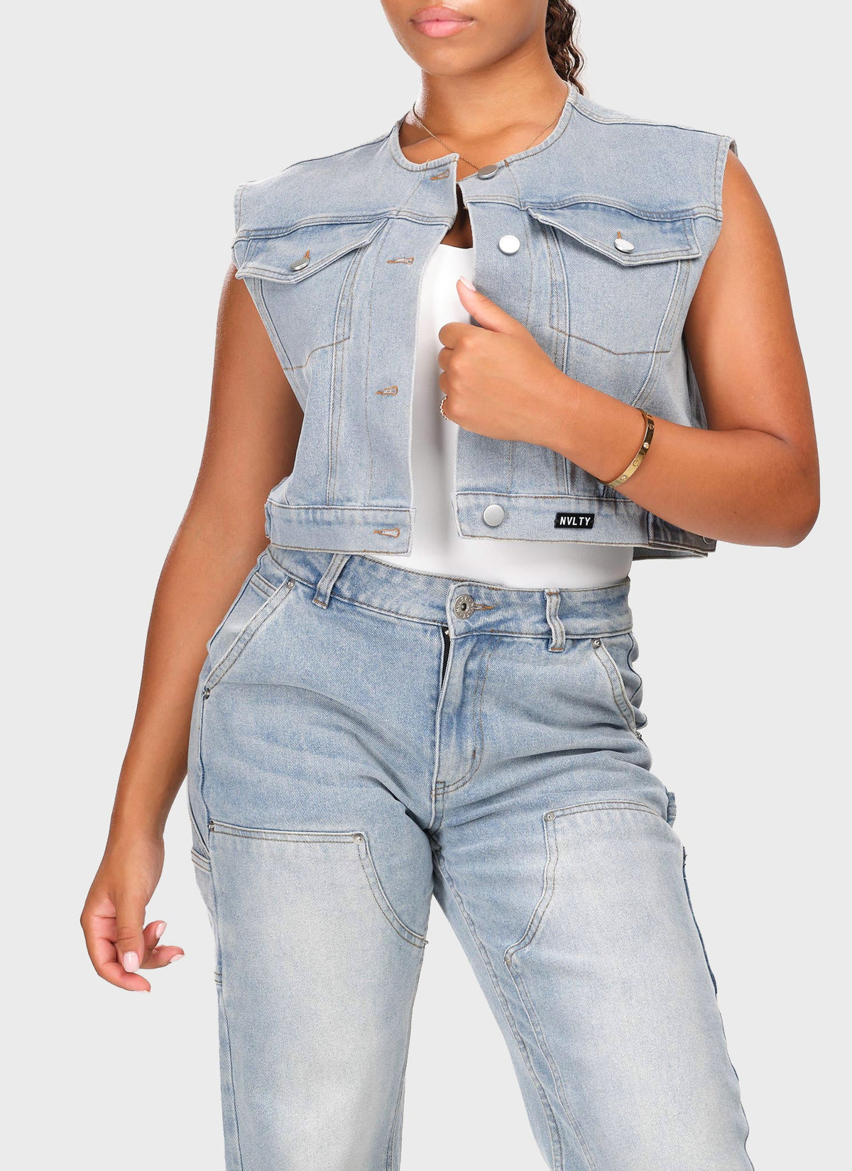 Vintage Denim Vest - Blue