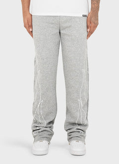 Vintage Flare Flame Joggers - Grey