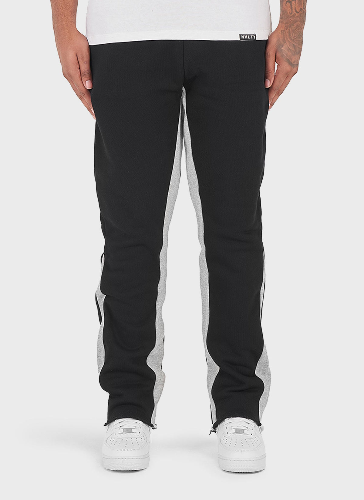 Pantalon de jogging évasé vintage - Noir