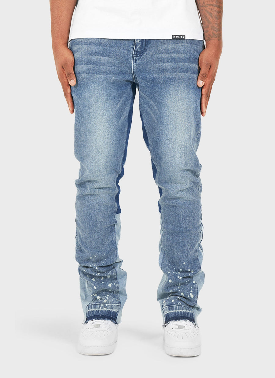 Vintage Flare Paint Jeans - Blue