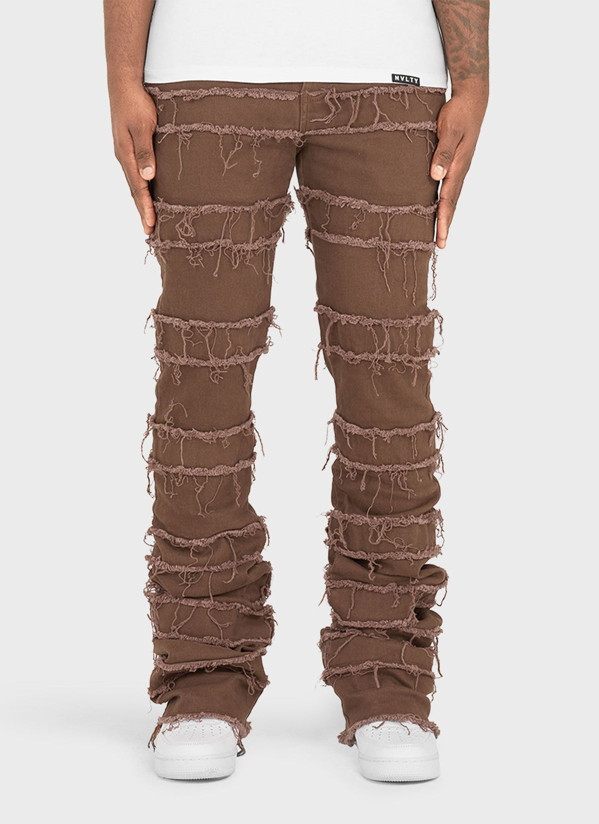 Vintage Flare Thread Jeans - Brown