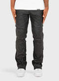 Vintage Flare Wax Jeans - Black