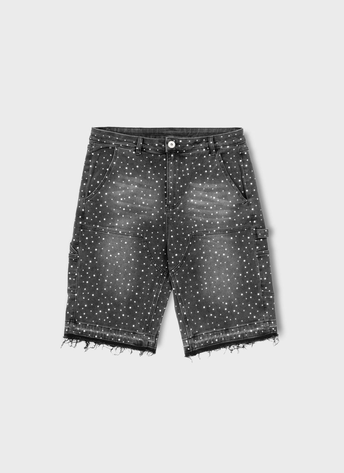 Vintage Flooded VVS Carpenter Denim Shorts - Black