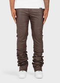 Vintage Stacked Wax Jeans - Brown