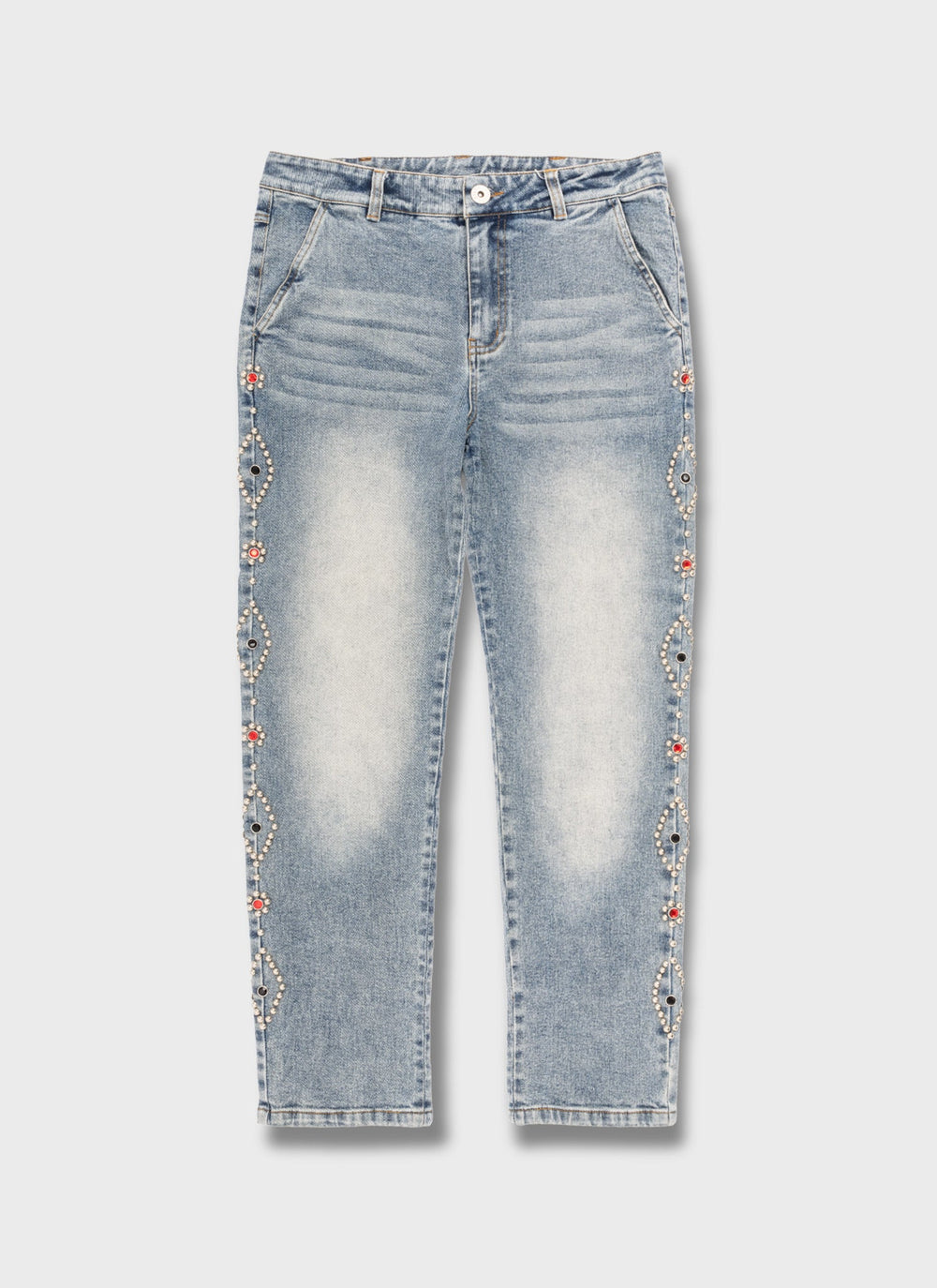 Vintage Studded Jeans - Blue