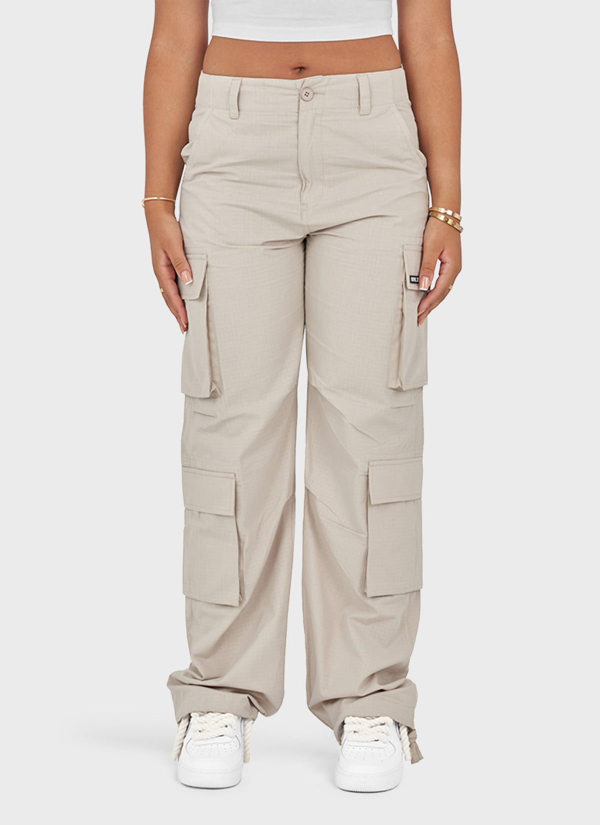 Vintage Wide Leg Cargos - Stone