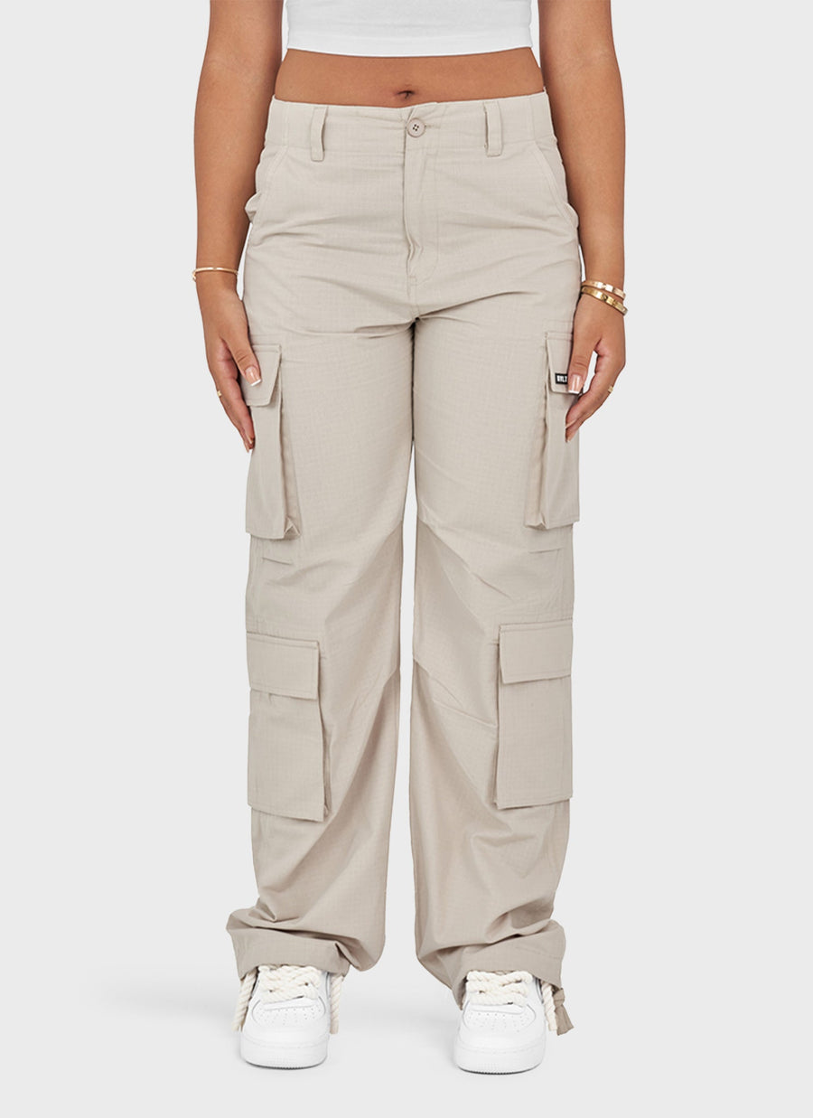 Vintage Wide Leg Cargos - Stone