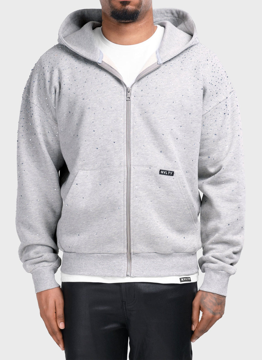 Vintage Flooded VVS Zip Hoodie - Grey