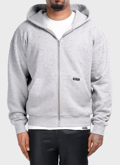Vintage Flooded VVS Zip Hoodie - Grey