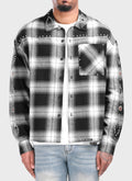 Vintage Studded Flannel - Black