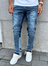 Vintage Flare Paint Jeans - Blue